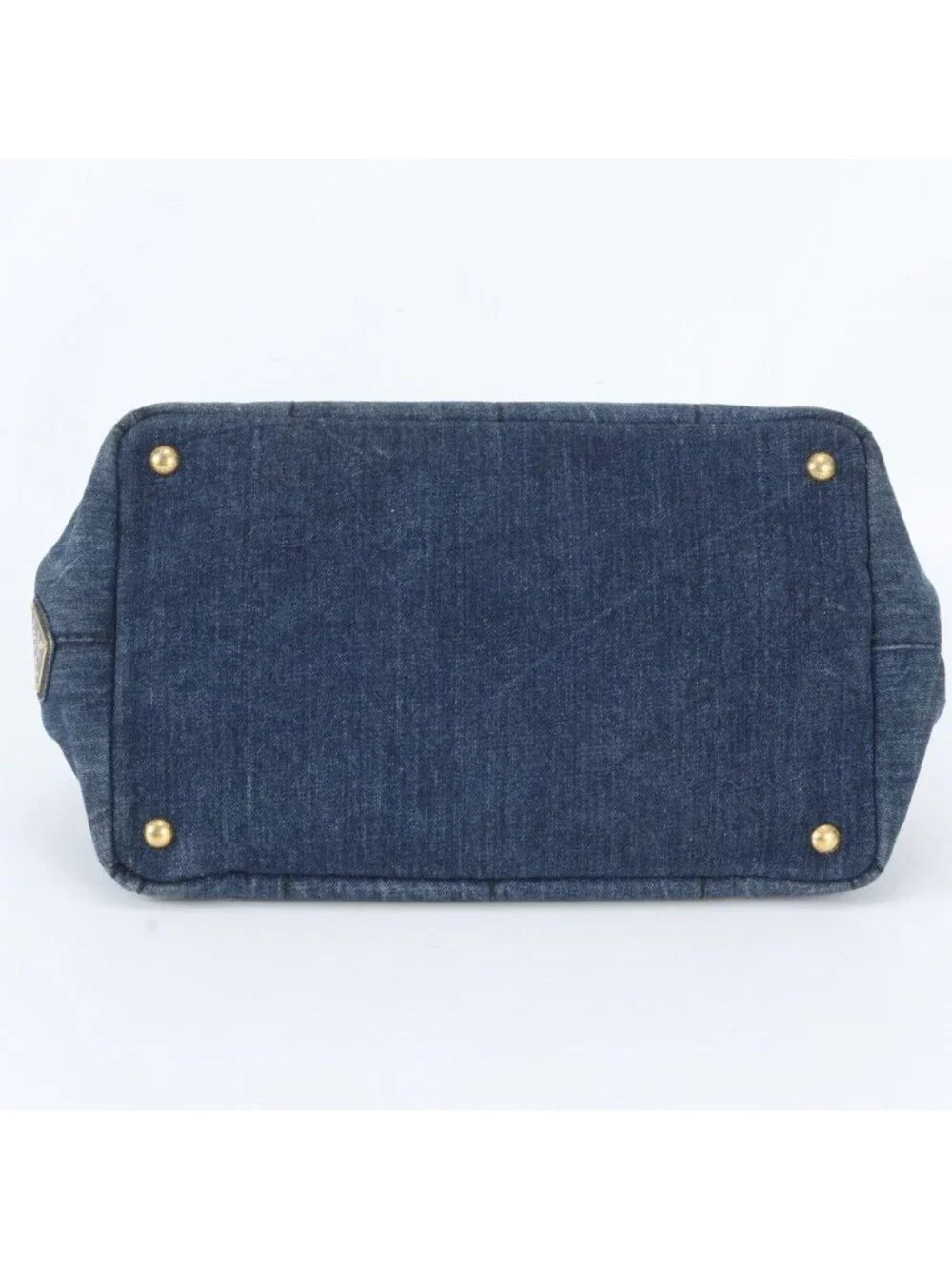 Prada Canapa Denim Blue Tote Shoulder Hand
